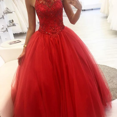 Halter Red Prom Dress,Long Evening Dress,Evening Dress,Sweet 16 Dress,Long Prom Dresses,Quinceanera Dresses,Prom Dresses Y2