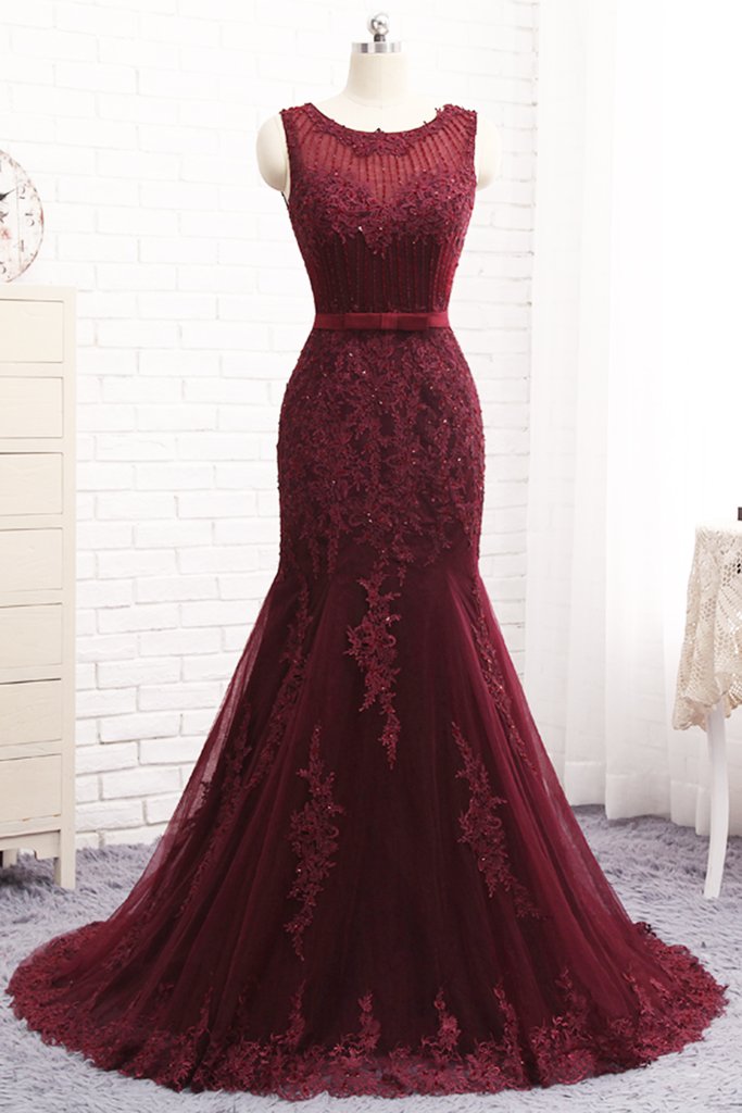 fancy maroon dresses