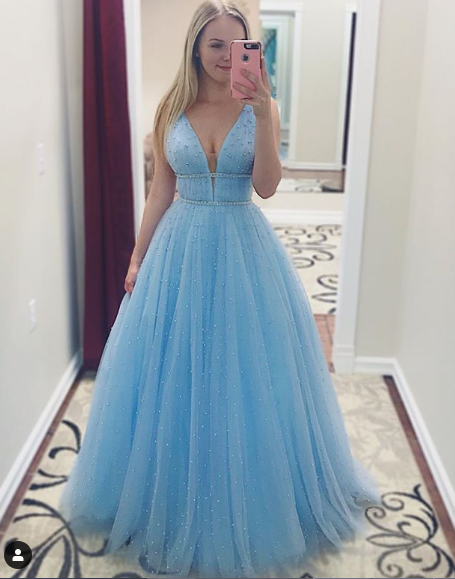 fancy light blue dress