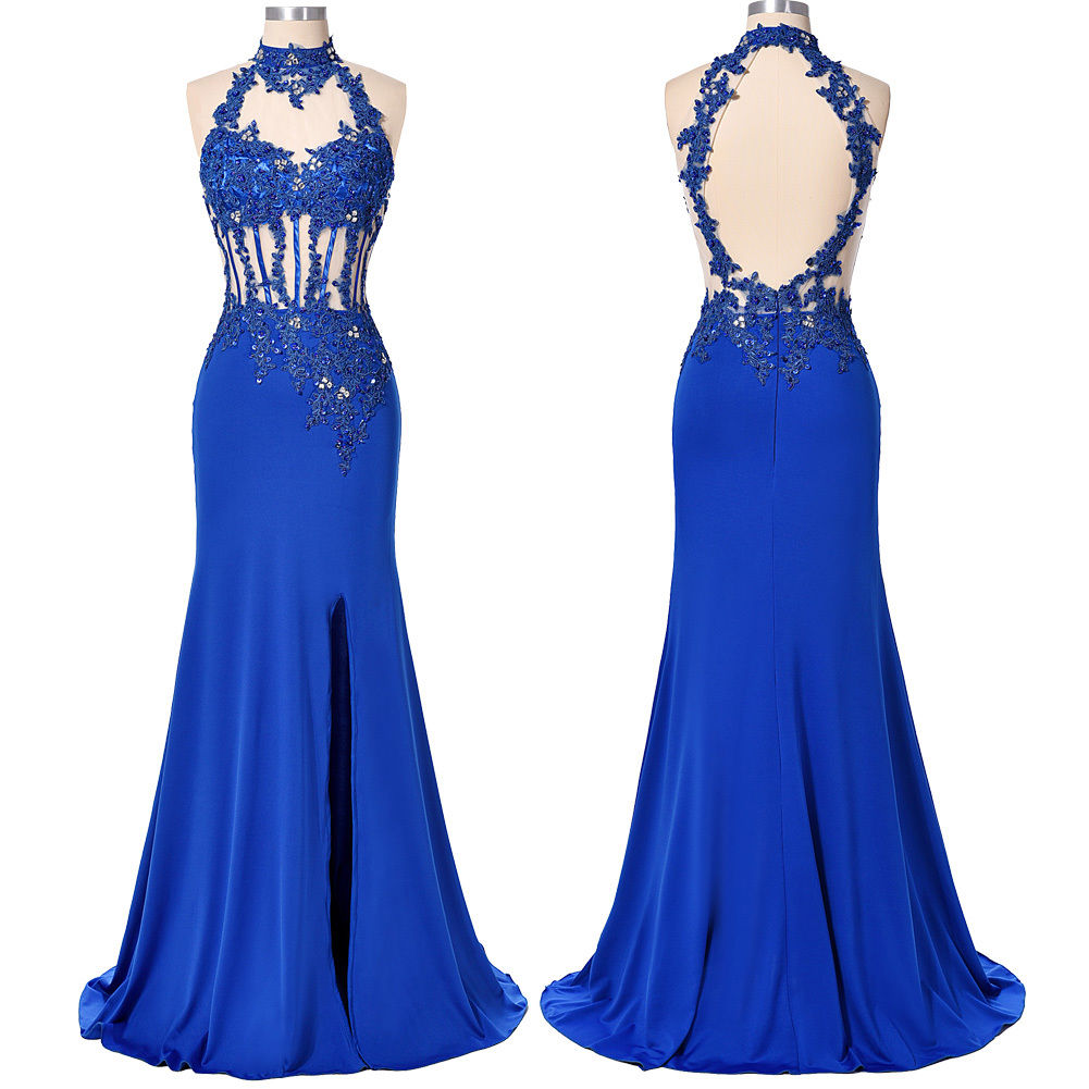 Royal Blue Mermaid Prom Dress,Long Prom Dresses,Charming Prom Dresses