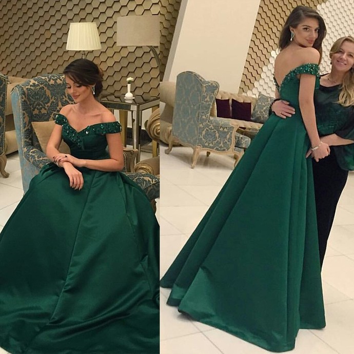 dark green prom